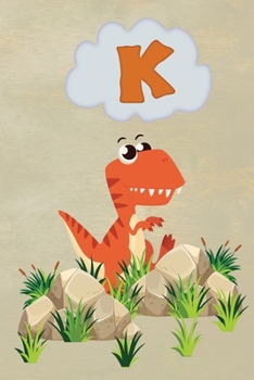 K: Personalized Monogram Initial Notebook/Journal (Dinosaur Notebook)