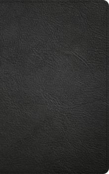Leather Bound KJV Single-Column Personal Size Bible, Black Genuine Leather Book