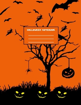 Paperback Halloween Notebook: HALLOWEEN NOTEBOOK, Halloween Pinups college and school ruled,100 pages, 8.5x 11 Book