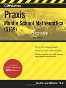 Paperback Cliffsnotes Praxis Middle School Mathematics (5169), 2nd Edition Book