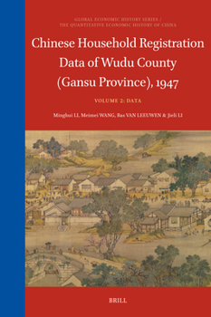 Hardcover Chinese Household Registration Data of Wudu County (Gansu Province), 1947 (Volume 2): Data Book