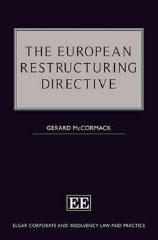 Hardcover The European Restructuring Directive Book