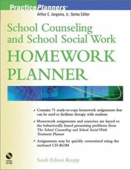 Paperback School Counseling and School Social Work Homework Planner [With CDROM] Book