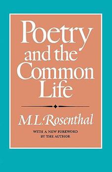 Paperback Poetry and the Common Life Book