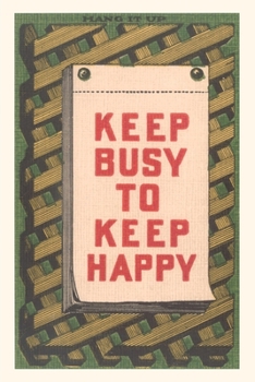 Paperback Vintage Journal Keep Busy to Keep Happy Slogan Book