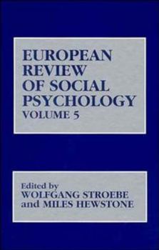 Hardcover European Review of Social Psychology, Volume 5 Book