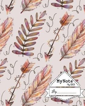 Paperback Notebook: My Note My Idea:,8 x 10, 110 pages: Vintage-feathers-arrows Book
