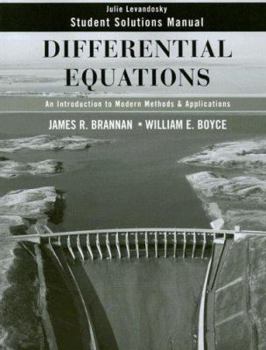 Paperback Differential Equations, Student Solutions Manual: An Introduction to Modern Methods and Applications Book