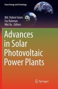 Paperback Advances in Solar Photovoltaic Power Plants Book