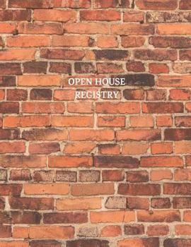 Paperback Open House Registry: Guest and Visitors Sign in Book (Brick) Book
