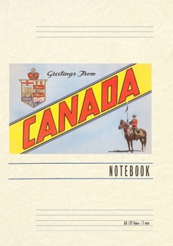 Vintage Lined Notebook Greetings from Canada