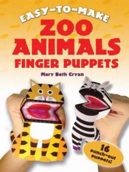 Paperback Easy-To-Make Zoo Animals Finger Puppets Book
