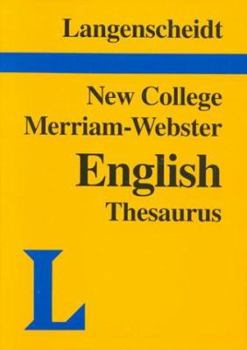 Hardcover Langenscheidt's New College Merriam-Webster: English Thesaurus Book