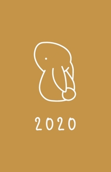 2020: Planner with Bunny Cover | 5.5 x 8.5 | Agenda Book for Girls & Rabbit Lovers | Gold