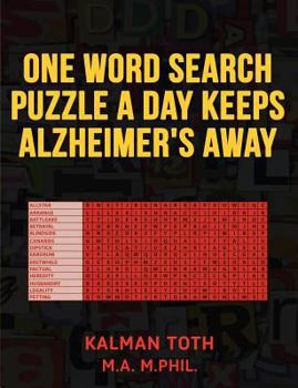 Paperback One Word Search Puzzle A Day Keeps Alzheimer's Away Book