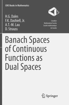 Paperback Banach Spaces of Continuous Functions as Dual Spaces Book