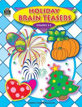 Paperback Holiday Brain Teasers, Grades 3-5 Book