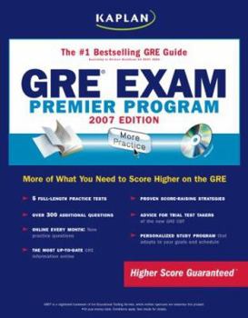 Paperback Kaplan GRE Exam: Premier Program [With CDROM] Book