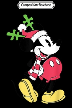 Paperback Composition Notebook: Disney Christmas Antler Mickey Journal/Notebook Blank Lined Ruled 6x9 100 Pages Book