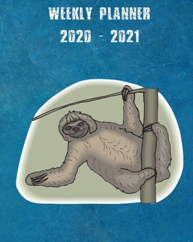 Paperback 2020-2021 Weekly Planner: 2 Year Weekly & Monthly View Organizer & Agenda with To-Do's - Sloth Design Book