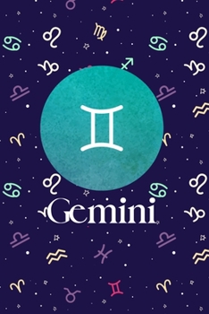 Paperback Gemini: Zodiac signs notebook 125-Blank Lined 6x9 College- Gemini Zodiac Design Journal (Gemini Zodiac Gifts) (Volume 1): (Gem Book