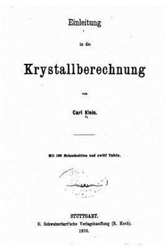 Paperback Einleitung in die krystallberechnung [German] Book