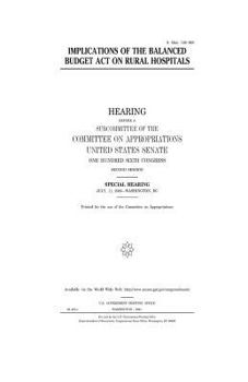 Implications of the Balanced Budget Act on rural hospitals