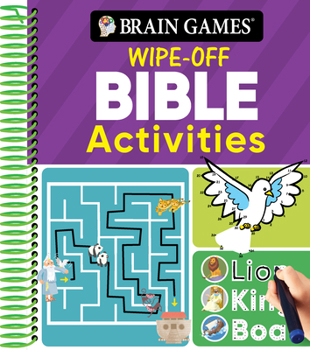 Spiral-bound Brain Games Wipe-Off - Bible Activities (for Kids Ages 3-6) Book