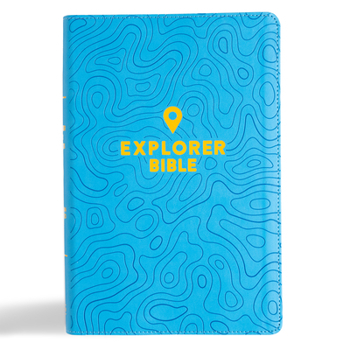 CSB Explorer Bible for Kids, Sky Blue LeatherTouch, Indexed, Red Letter, Full-Color Design, Photos, Illustrations, Charts, Videos, Activities, Easy-to-Read Bible Serif Type