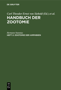 Hardcover Zootomie Der Amphibien [German] Book