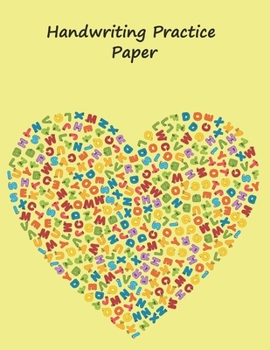 Paperback Handwriting Practice Paper: 8.5x11 inches Best Choice ABC Kids, Yellow Notebook with Dotted Lined Sheets for K-3 Students, 90 pages, 8.5x11 Book