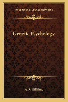 Paperback Genetic Psychology Book