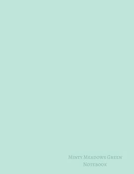Paperback Minty Meadows Green Notebook: Minimalist A4 College Ruled Composition Writing Notebook Book