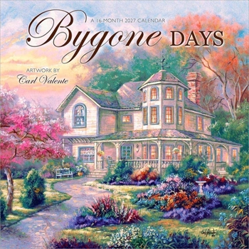 Bygone Days 2027 12 X 24 Inch (Hanging) Monthly Square Wall Calendar Featuring the Artwork of Carl Valente Plastic-Free