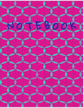 Paperback Notebook: College Ruled Notebook - Pink and Blue with Flowers and Circles Large (8.5 x 11 inches) - 140 Pages Book