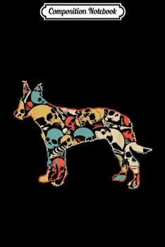 Composition Notebook: Skeleton Skull Vintage Retro Style. DUTCH SHEPHERD  Journal/Notebook Blank Lined Ruled 6x9 100 Pages