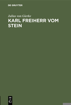 Hardcover Karl Freiherr vom Stein [German] Book