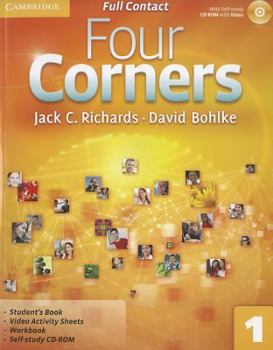 Paperback Four Corners Level 1 Full Contact with Self-Study CD-ROM Book