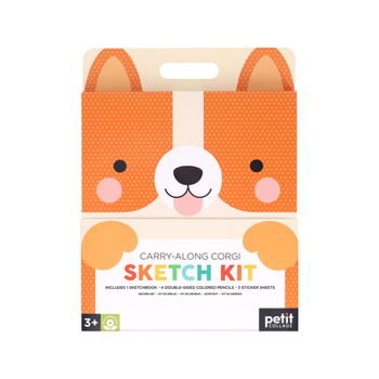 Paperback Carry-Along Corgi Sketch Kit [With Sticker(s) and Pens/Pencils] Book