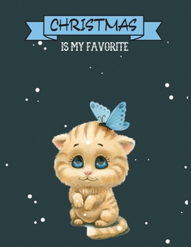Christmas is my favorite: Christmas  Notebook | Holiday Planner| Black Paper Journal With Lined Black Pages | 8.5x11 Size | 100 pages | Soft Matte Cover