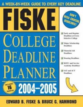 Paperback Fiske College Deadline Planner Book