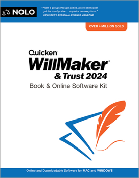 Paperback Quicken Willmaker & Trust 2024: Book & Online Software Kit Book