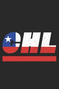 CHL: Chile Notizbuch mit karo 120 Seiten in weiß. Notizheft mit der chilenischen Flagge (German Edition)