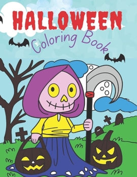 Paperback Halloween coloring Book: Big fun Halloween coloring characters for kids in large prints Book
