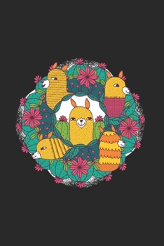Notizheft: Blanko Notizheft mit Lama Mandala Cover |120 linierte Seiten | Softcover | ~ A5 Format | schönes Cover (German Edition)