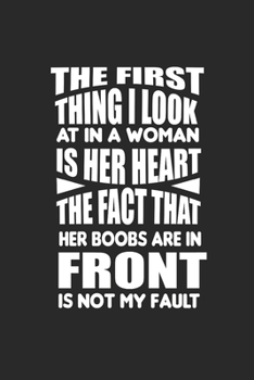 Paperback Notebook: Breasts Tits Heart Sarcasm Stupid Joke Gift 120 Pages, 6X9 Inches, Dot Grid Book