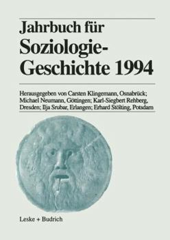 Paperback Jahrbuch Für Soziologiegeschichte 1994 [German] Book