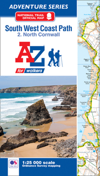 Paperback South West Coast Path North Cornwall A-Z Adventure Atlas Book