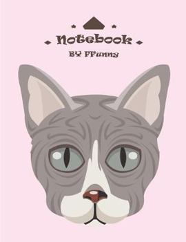 Paperback Notebook By FFunny: Brown cat on pink cover and Dot Graph Line Sketch pages, Extra large (8.5 x 11) inches, 110 pages, White paper, Sketch Book