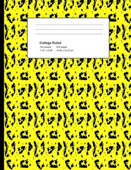 College Ruled 200 Pages: Yellow Mermaids Composition Notebook, Mermaids College Composition Book, Notebook For Girls That Love Mermaids, Pretty Mermaids Pattern